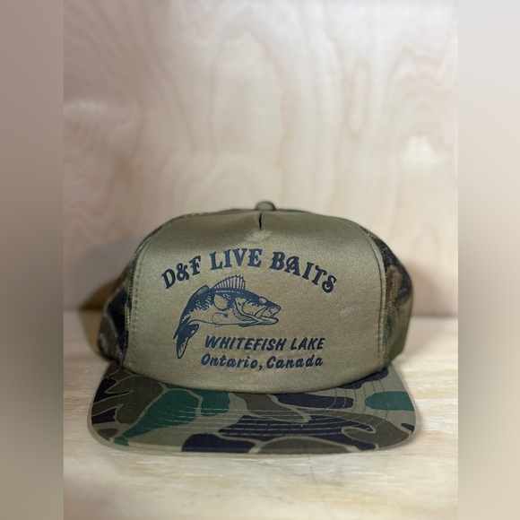 D&F Live Baits Camo Trucker Hat - Picture 1 of 1